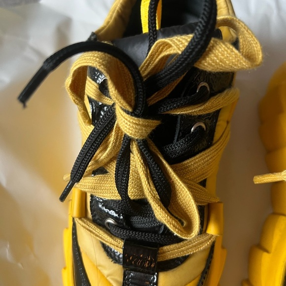 AGL Yellow and Black Women's Sneakers - Picture 3 of 7
